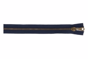 Blå bukselynlås (18 cm.)
