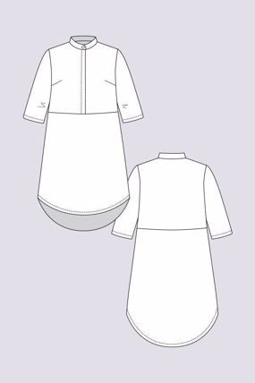 Symønster til skjorte og kjole
