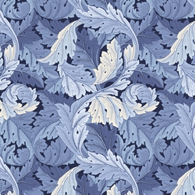 William Morris stof 'Large Acanthus Blue'