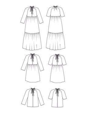 Snitmønster til kjole \'Wilder\' fra Friday Pattern Company