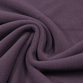 Brombærfarvet frakkeuld med kashmir