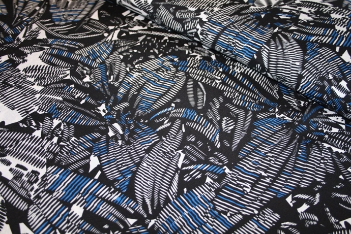 Viscose twill med print \'BWB\'