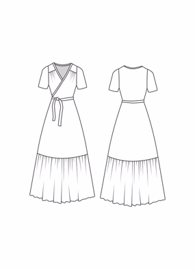 Snitmønster til kjole \'Westcliff\' fra Friday Pattern Company