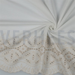 Viskose -og hørblanding med broderi ved ægkanten