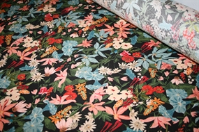 Viscose stof med hawaii blomster