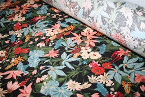 Viscose stof med hawaii blomster