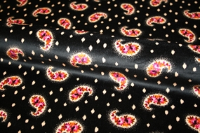 Paisley mønstret bomuldsvelour