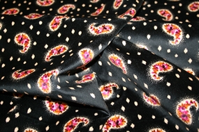 Paisley mønstret bomuldsvelour