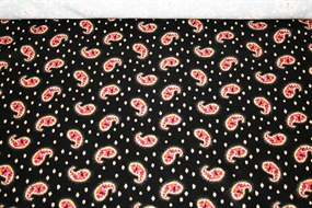 Paisley mønstret bomuldsvelour