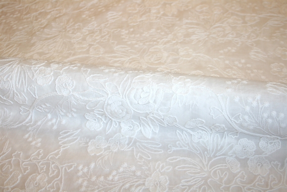 Hvid broderie Anglaise \'Alba\'