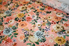 Jacquardvævet viscose med blomster