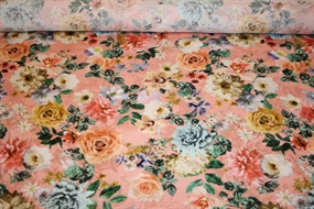 Jacquardvævet viscose med blomster