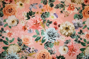 Jacquardvævet viscose med blomster