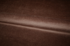 Chokoladebrun bomulds fløjl med elastan