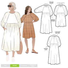 Symønster til kjole 'Hope Woven Dress' fra StyleArc