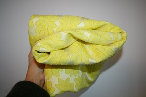 Gul blomstret jacquard