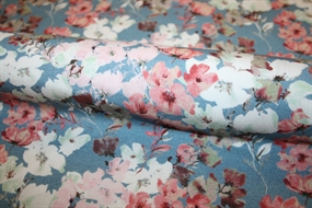 Blomstret bomuldsjersey