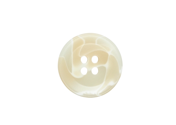 23 mm. 4-huls knap med sandfarvet mosaic mønster