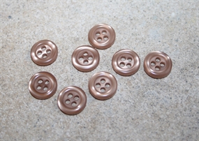 Nougat brun knap 11 mm.