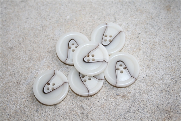 Offwhite 4-huls knap