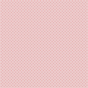 Lyserød bomulds poplin med orange prikker