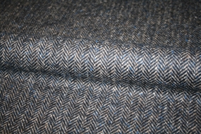 Sildebensvævet uld tweed