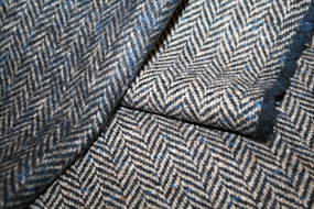 Sildebensvævet uld tweed