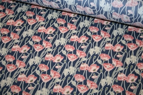 Liberty bomuldsstof tana lawn med valmuer \'Erito Poppy\'