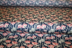 Liberty bomuldsstof tana lawn med valmuer \'Erito Poppy\'