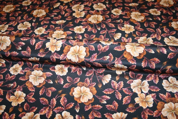 Liberty silke crepe de chine \'Embroidered Botanical\'