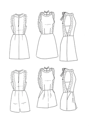 Symønster til kjole og buksedragt