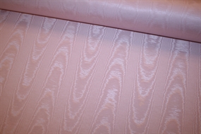 Lyserød moiré viskose -og bomuldsblanding