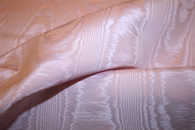 Lyserød moiré viskose -og bomuldsblanding