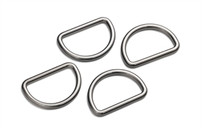 D-ring 25 mm. sort metal