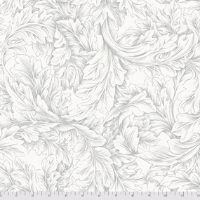 William Morris stof 'Acanthus Scroll Silver'