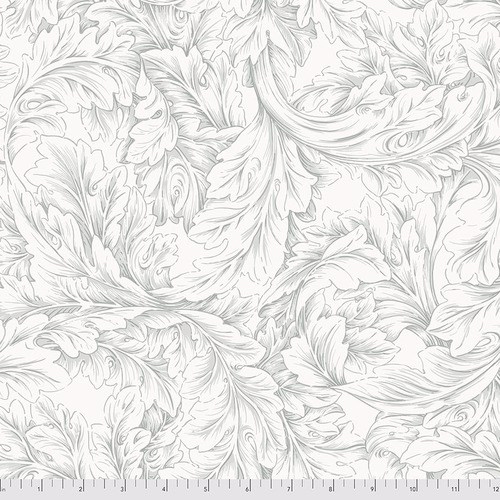 William Morris stof \'Acanthus Scroll Silver\'