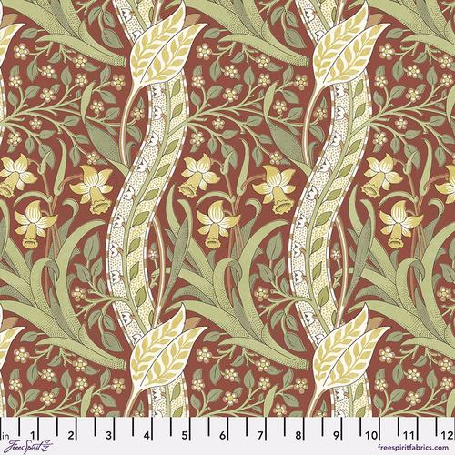 William Morris stof \'Daffodil Brick\'