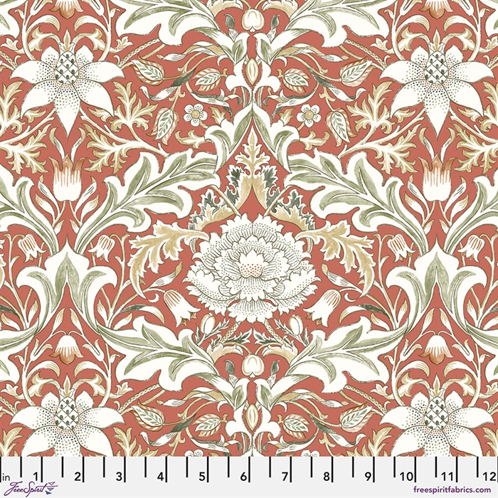 William Morris bomuld \'Severne Red\'