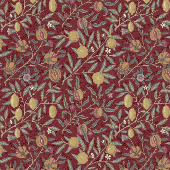 William Morris bomulds stof \'MED Fruit Berry\'