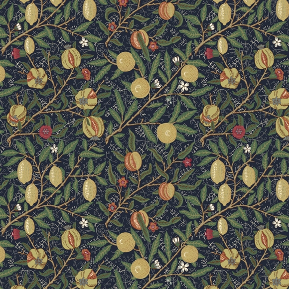 William Morris bomulds stof \'MED Fruit\'
