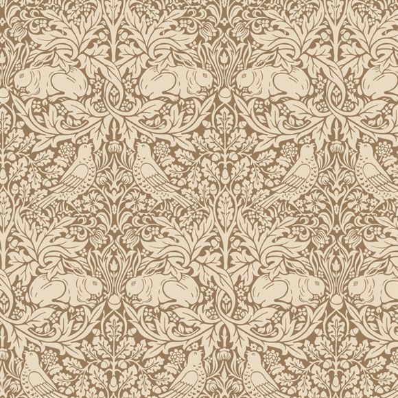 William Morris bomulds stof \'Brer Rabbit Gold\'