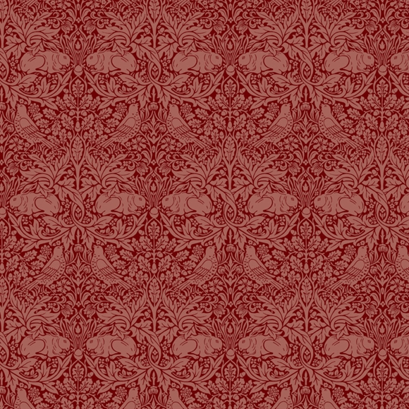 William Morris bomulds stof \'Brer Rabbit Thornedrose\'