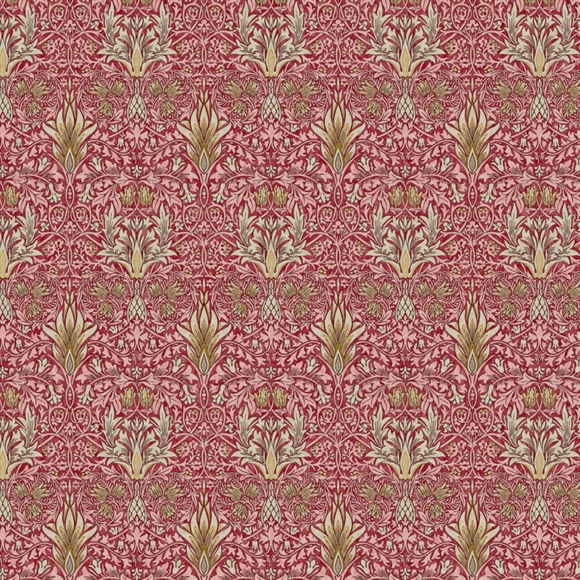 William Morris bomulds stof \'Snakeshead Thornedrose\'
