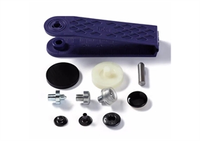 Prym rustfri 15 mm. trykknap i sort