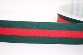 Rød/grøn stribet elastik