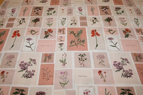 Viscose med blomster