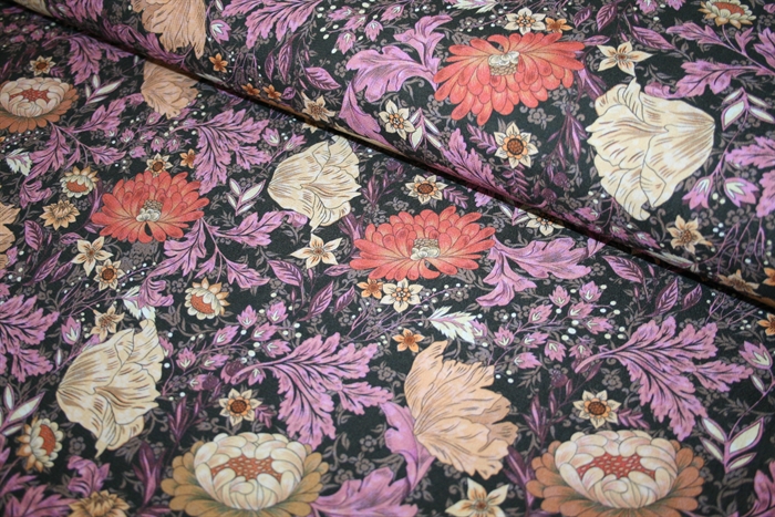 Blomstret viscose crepe