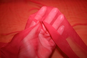 Rød silke chiffon stof