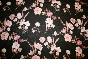 Blomstret silke jacquard