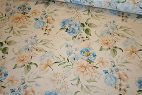 Silke organza med blomsterprint